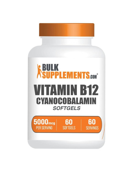 BulkSupplements Vitamina B12 5000 mcg Softgels - Energía y Bienestar