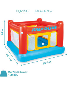 Casa Inflable Jump-O-Lene Intex 173.99x173.99 cm para Niños 2