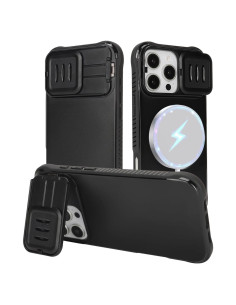 Funda CoozCase para iPhone 16 Pro Max con soporte y tapa cámara