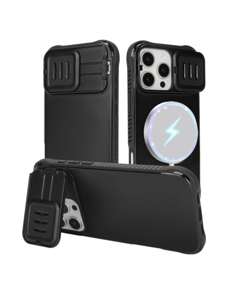 Funda CoozCase para iPhone 16 Pro Max con soporte y tapa cámara