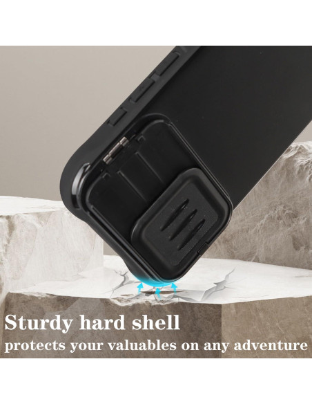 Funda CoozCase para iPhone 16 Pro Max con soporte y tapa cámara