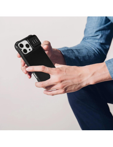 Funda CoozCase para iPhone 16 Pro Max con soporte y tapa cámara