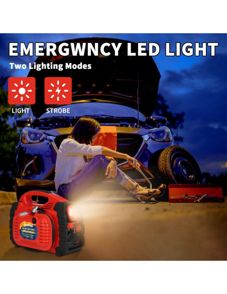 Arrancador de Batería Acetek HH-625C 1000A con Compresor