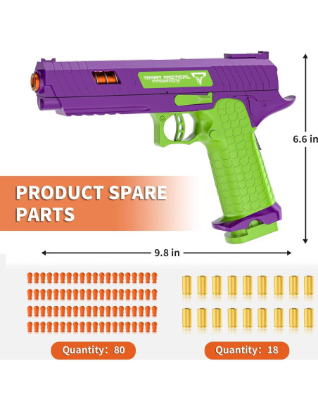 Pistola de Juguete Semiautomática Stoytoo 27x16.5cm Púrpura