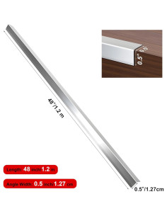 Protectores de Esquinas de Acero Inoxidable Besino 5 Pzas 12.7x12.7x121.9 cm 2