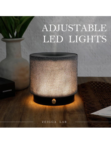 Difusor de Aroma ZEIGGA LAB M35 Negro 150ml Luz Nocturna