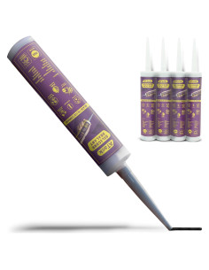 Sellador de Silicona Negra ATack 284g 100% Impermeable 4-Pack