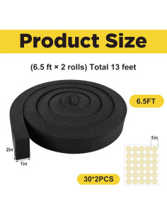 Cinta de Espuma Tlswshsy 5.08 cm x 1.98 m para Aire Acondicionado 2