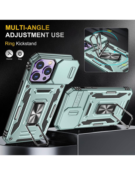 Funda SEFING para iPhone 14 Pro con soporte y cubierta cámara Funda SEFING para iPhone 14 Pro con soporte y cubierta cámara