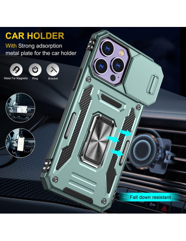 Funda SEFING para iPhone 14 Pro con soporte y cubierta cámara