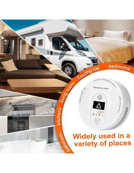 Detector de Gas Natural AOTIQUAL D730 con Alarma y Sensor Detector de Gas Natural AOTIQUAL D730 con Alarma y Sensor