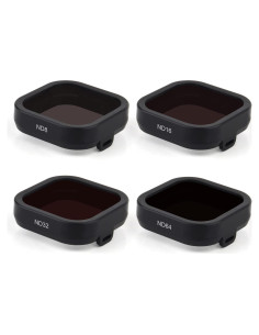 Paquete de 4 Filtros ND8 ND16 ND32 ND64 para GoPro Hero 12/11/10/9