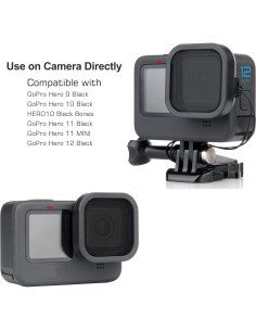 Paquete de 4 Filtros ND8 ND16 ND32 ND64 para GoPro Hero 12/11/10/9 2