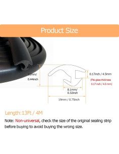 Junta de Parabrisas Tintvent 4m Goma EPDM para Coche y Camión 2