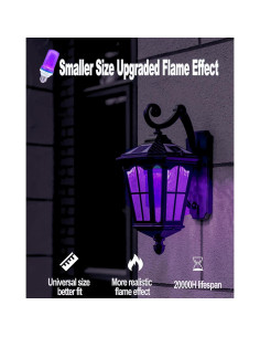 Bombillas LED de Llama Púrpura LeiNetfor E26 3W 2 Paquete 2