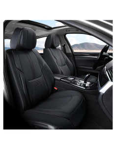 Fundas de Asiento de Coche BWTJF Negras Universales 2 Piezas