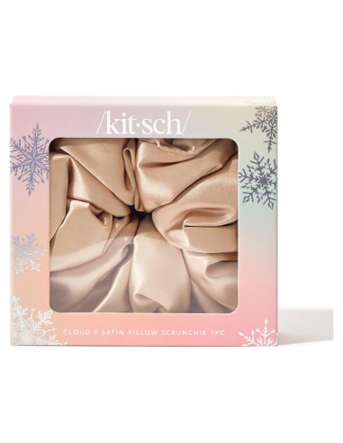 Scrunchie de Satén Kitsch para Mujeres - Champán, 1 Cuenta