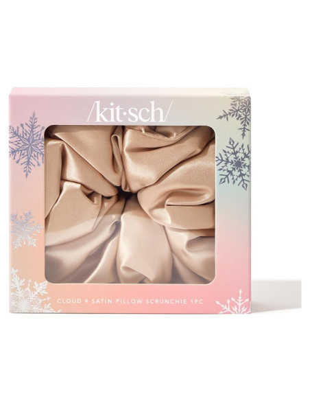 Scrunchie de Satén Kitsch para Mujeres - Champán, 1 Cuenta
