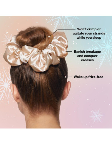 Scrunchie de Satén Kitsch para Mujeres - Champán, 1 Cuenta