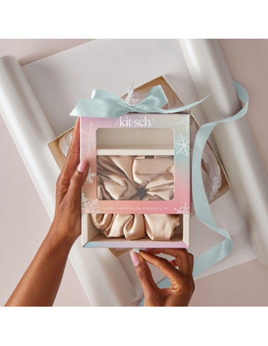 Scrunchie de Satén Kitsch para Mujeres - Champán, 1 Cuenta