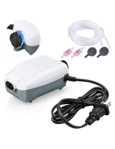 HITOP Bomba de Aire Eléctrica para Acuario 2 Salidas 100L