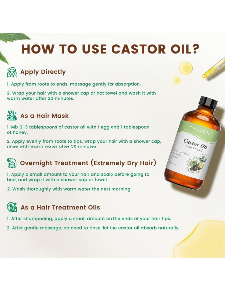 Aceite de Ricino Orgánico PHATOIL 118 ml Prensado en Frío Aceite de Ricino Orgánico PHATOIL 118 ml Prensado en Frío