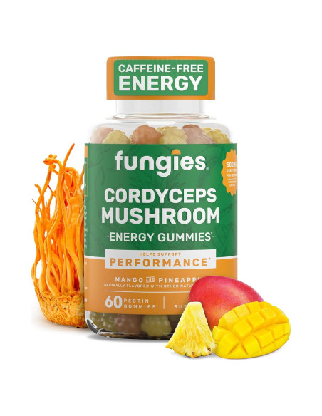 Gomitas Energéticas de Hongo Cordyceps Fungies 60 Porciones