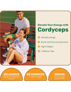 Gomitas Energéticas de Hongo Cordyceps Fungies 60 Porciones 2