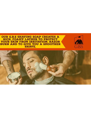 Jabón de Afeitar Natural G.B.S Bay Rum 100g - Espuma Rica