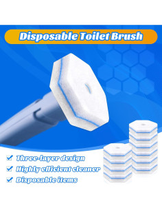 10 Recargas de Cabezas para Limpiador de Inodoro LYASILYHS 2