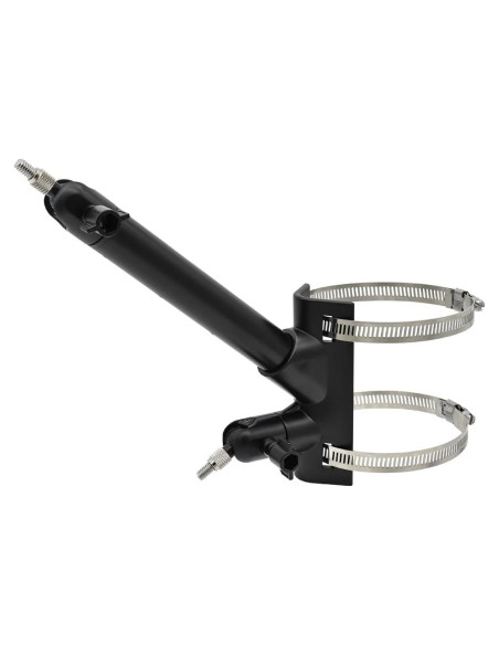 Soporte de Poste 2 en 1 Holicfun para Cámara y Panel Solar - Negro