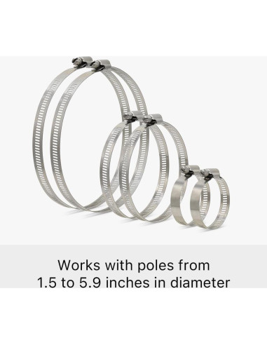 Soporte de Poste 2 en 1 Holicfun para Cámara y Panel Solar - Negro