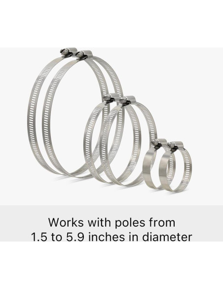 Soporte de Poste 2 en 1 Holicfun para Cámara y Panel Solar - Negro