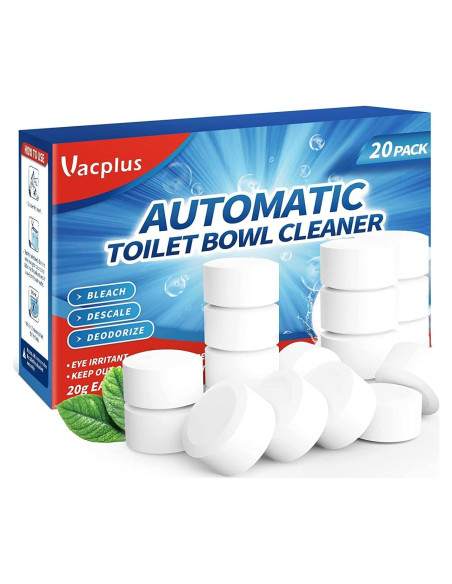 Tabletas Limpiadoras de Inodoro Vacplus 20 Pack - Efecto Duradero