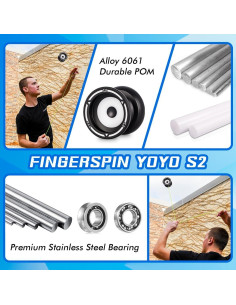 Yoyo S2 Responsable 7YO para Niños y Adultos - Metal, 10 Cuerdas 2