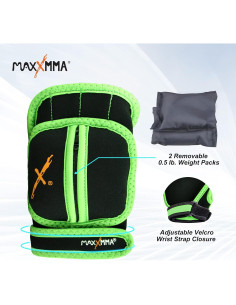 Guantes con peso ajustable MaxxMMA 0.91 kg para aeróbicos 2