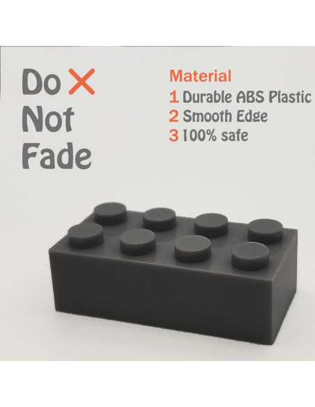 200 Piezas Ladrillos de Construcción HUIZDQ 2x4 Gris Oscuro