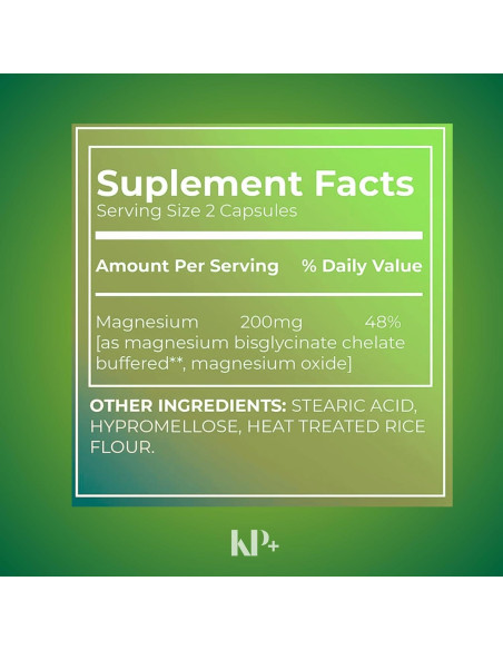 Suplemento de Magnesio Spring Valley 200 mg 60 Cápsulas Vegetarianas