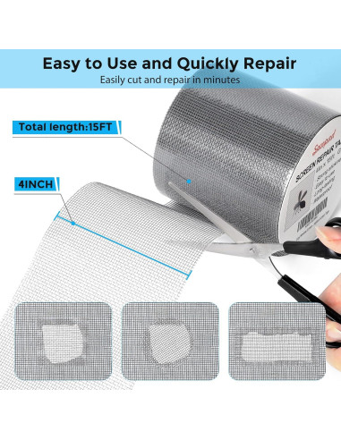 Cinta de Reparación de Pantallas Secopad 10,2 x 4,6 m Gris