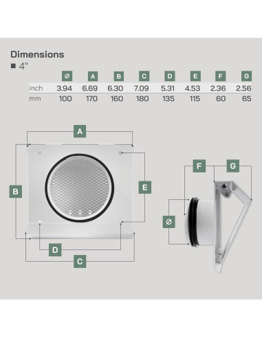 Cubierta de Ventilación 10 cm Vent Systems Acero Galvanizado Blanco