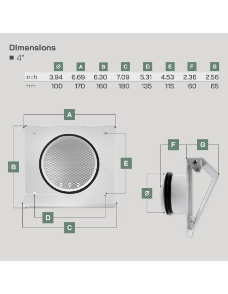 Cubierta de Ventilación 10 cm Vent Systems Acero Galvanizado Blanco