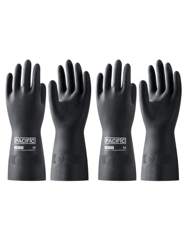 Guantes Químicos PACIFIC PPE M/8 Resistentes al Ácido y Aceite