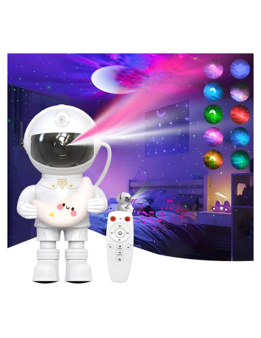 Proyector Galáctico Astronauta THWTGH Luz Nocturna LED 9.4x8x18.5cm