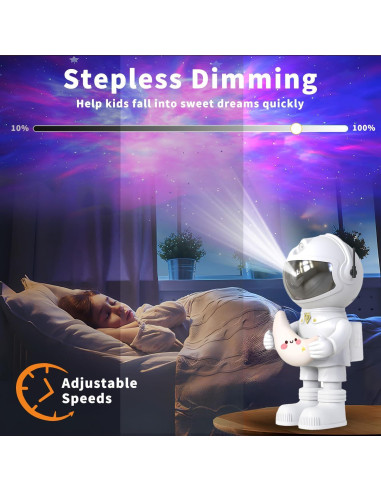 Proyector Galáctico Astronauta THWTGH Luz Nocturna LED 9.4x8x18.5cm