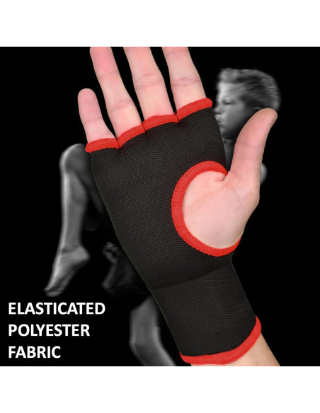 Guantes de Boxeo Niños AVICORN QuickWraps X-Pequeño Negro/Rojo Guantes de Boxeo Niños AVICORN QuickWraps X-Pequeño Negro/Rojo