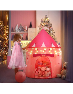 Tienda de Juego Castillo de Princesa LXDHSRTA Rosa 13 Piezas 2