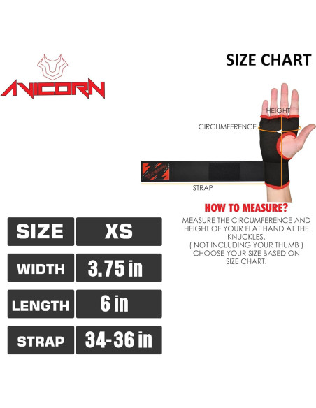 Guantes de Boxeo Niños AVICORN QuickWraps X-Pequeño Negro/Rojo Guantes de Boxeo Niños AVICORN QuickWraps X-Pequeño Negro/Rojo