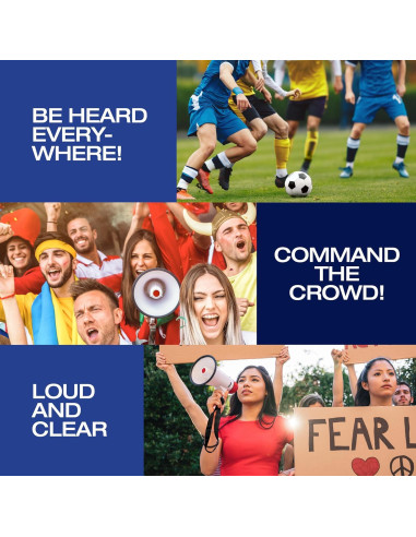 Megáfono Croove FBA_733 30W con Sirena y Música