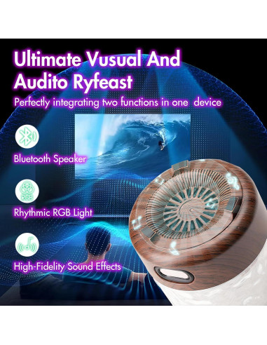 Proyector de Techo 1UX CY-01 Luz Aurora 16 Colores Control Remoto