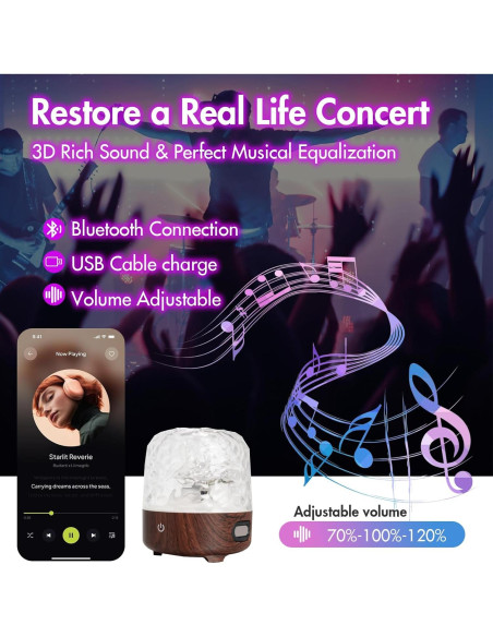 Proyector de Techo 1UX CY-01 Luz Aurora 16 Colores Control Remoto